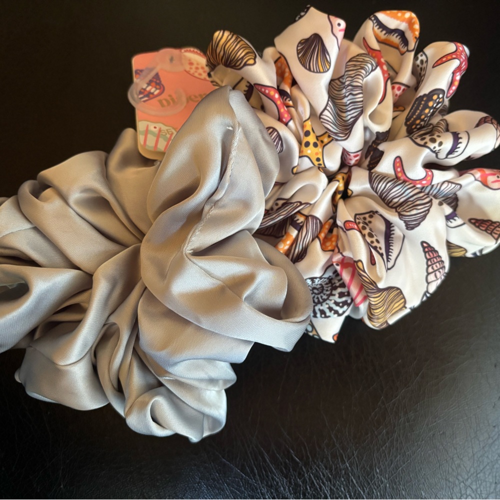 NWT Piper K Satin Hair Scrunchies Set of 2